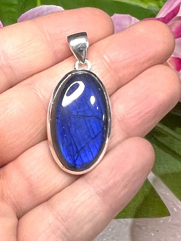 The Blue Flash Labradorite Sterling Silver Pendant Collection for Transformation and Psychic Abilities