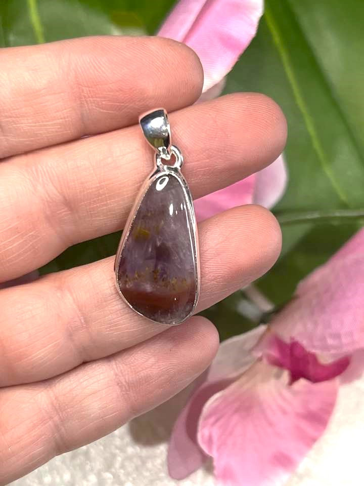 The Super 7 Cacoxenite Sterling Silver Pendant Collection for Ascension and Spiritual Connection