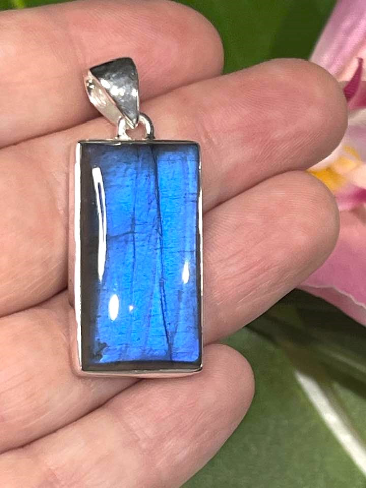The Blue Flash Labradorite Sterling Silver Pendant Collection for Transformation and Psychic Abilities