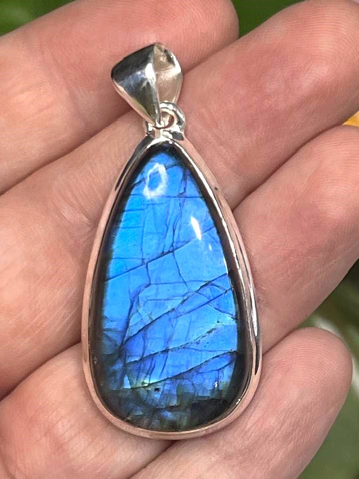 The Blue Flash Labradorite Sterling Silver Pendant Collection for Transformation and Psychic Abilities