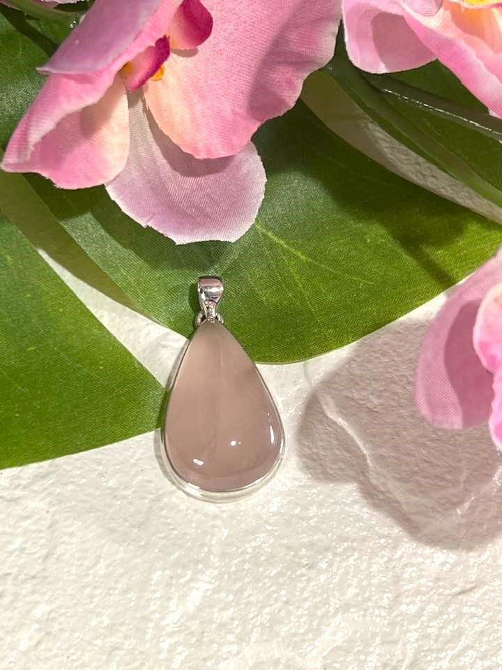 Rose Quartz Sterling Silver Pendant Collection for Love, Self Love and Compassion