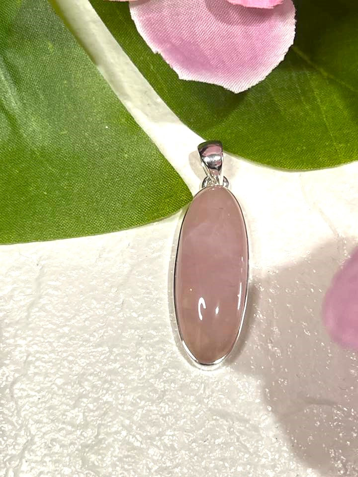 Rose Quartz Sterling Silver Pendant Collection for Love, Self Love and Compassion