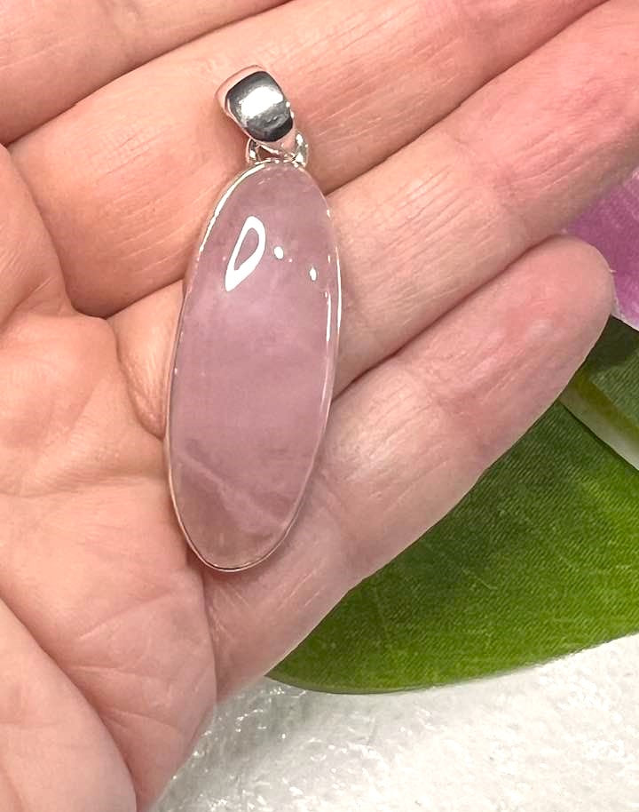 Rose Quartz Sterling Silver Pendant Collection for Love, Self Love and Compassion