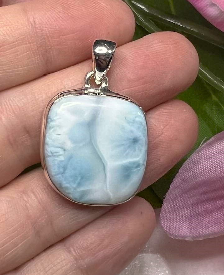 Larimar Sterling Silver Pendant Collection for Connection and Alignment