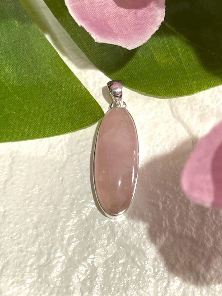 Rose Quartz Sterling Silver Pendant Collection for Love, Self Love and Compassion