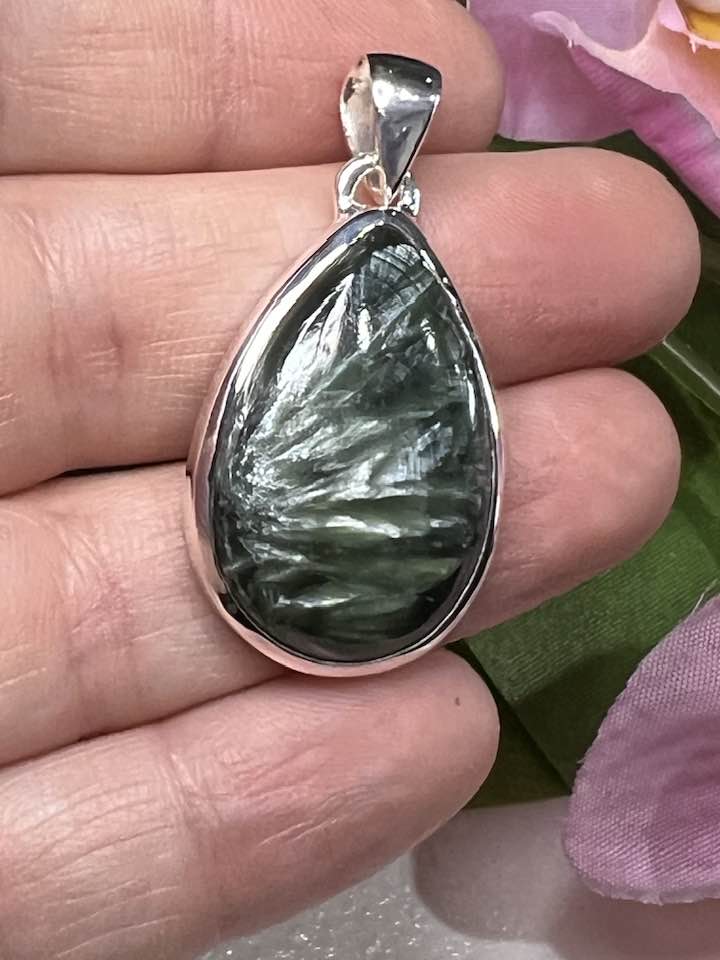 Seraphinite Sterling Silver Pendant Collection for Your Personal Guides and the Seraphim
