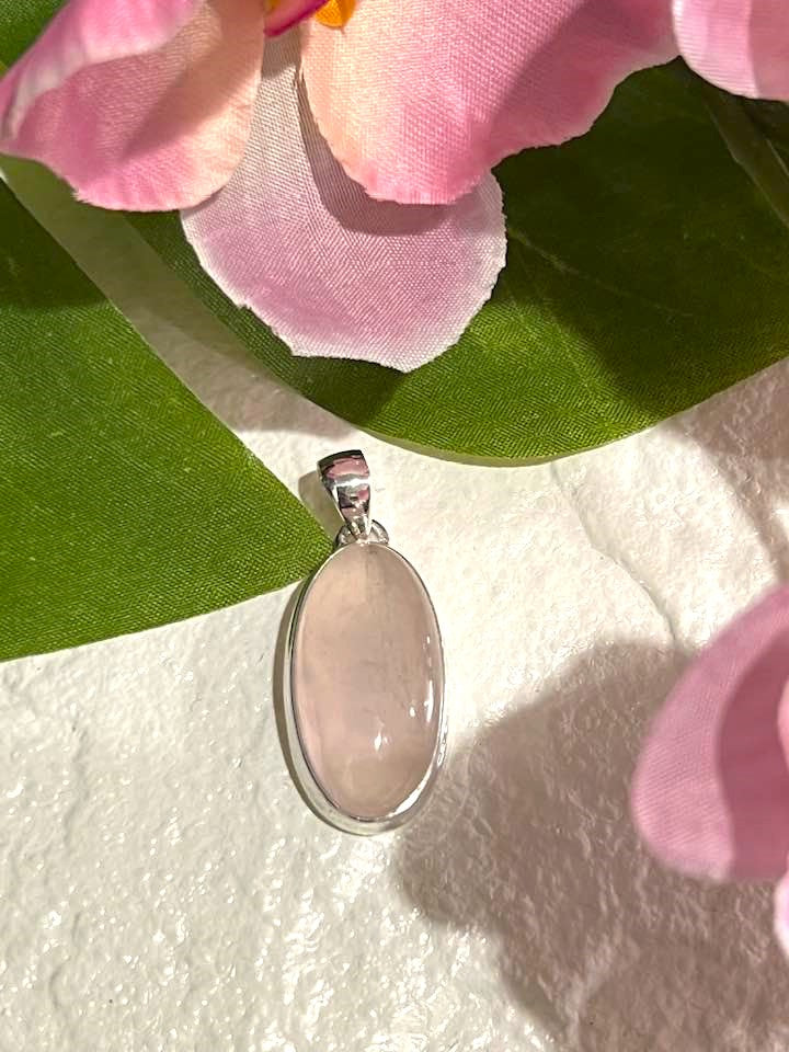 Rose Quartz Sterling Silver Pendant Collection for Love, Self Love and Compassion