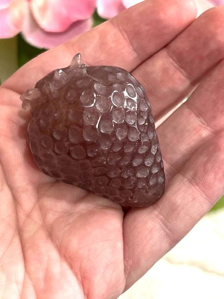 Strawberry Quartz Carved Strawberry