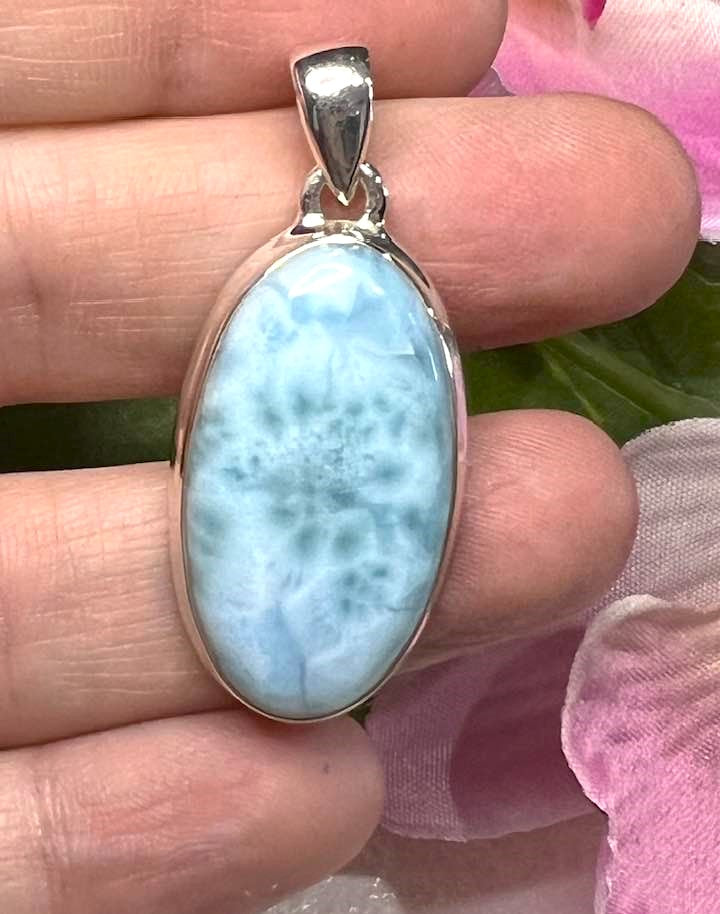 Larimar Sterling Silver Pendant Collection for Connection and Alignment
