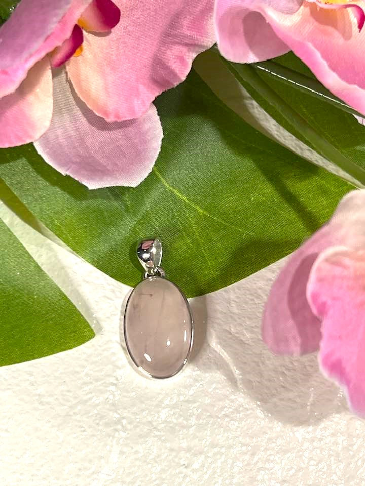 Rose Quartz Sterling Silver Pendant Collection for Love, Self Love and Compassion