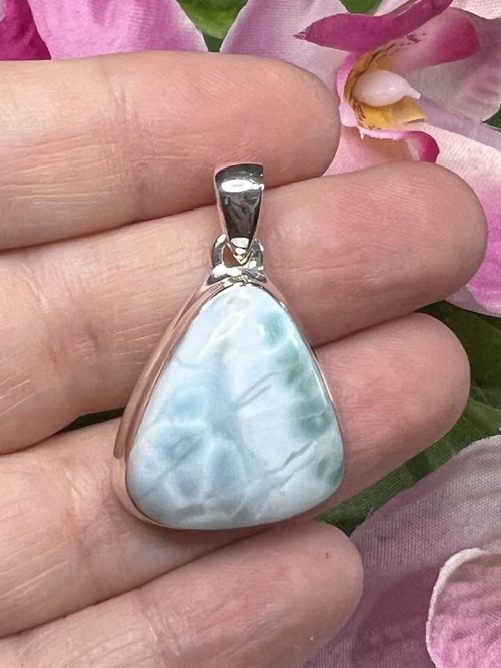 Larimar Sterling Silver Pendant Collection for Connection and Alignment
