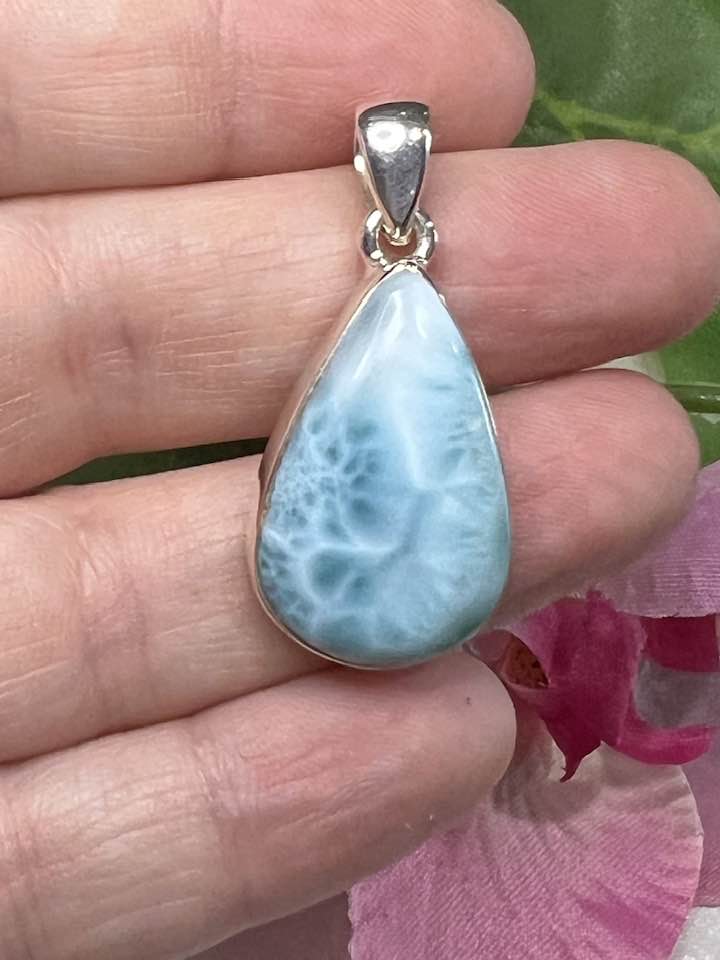 Larimar Sterling Silver Pendant Collection for Connection and Alignment