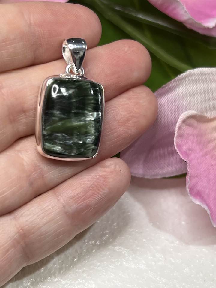 Seraphinite Sterling Silver Pendant Collection for Your Personal Guides and the Seraphim