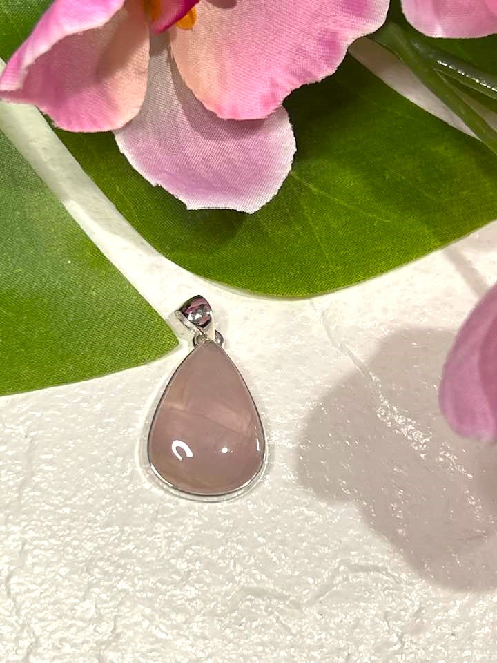 Rose Quartz Sterling Silver Pendant Collection for Love, Self Love and Compassion