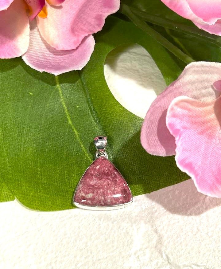 Pink Thulite (Rosaline) Sterling Silver Pendant Collection for Passion and Expression