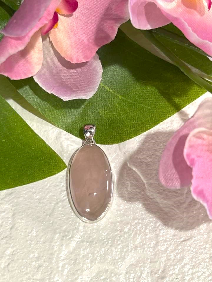 Rose Quartz Sterling Silver Pendant Collection for Love, Self Love and Compassion