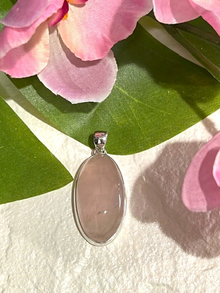 Rose Quartz Sterling Silver Pendant Collection for Love, Self Love and Compassion