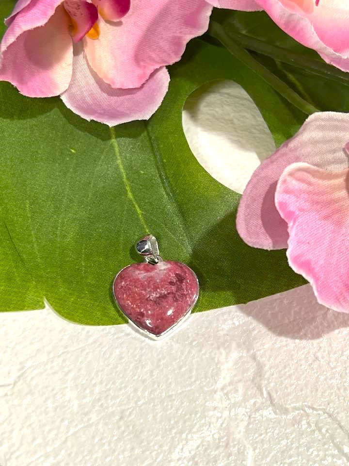 Pink Thulite (Rosaline) Sterling Silver Pendant Collection for Passion and Expression