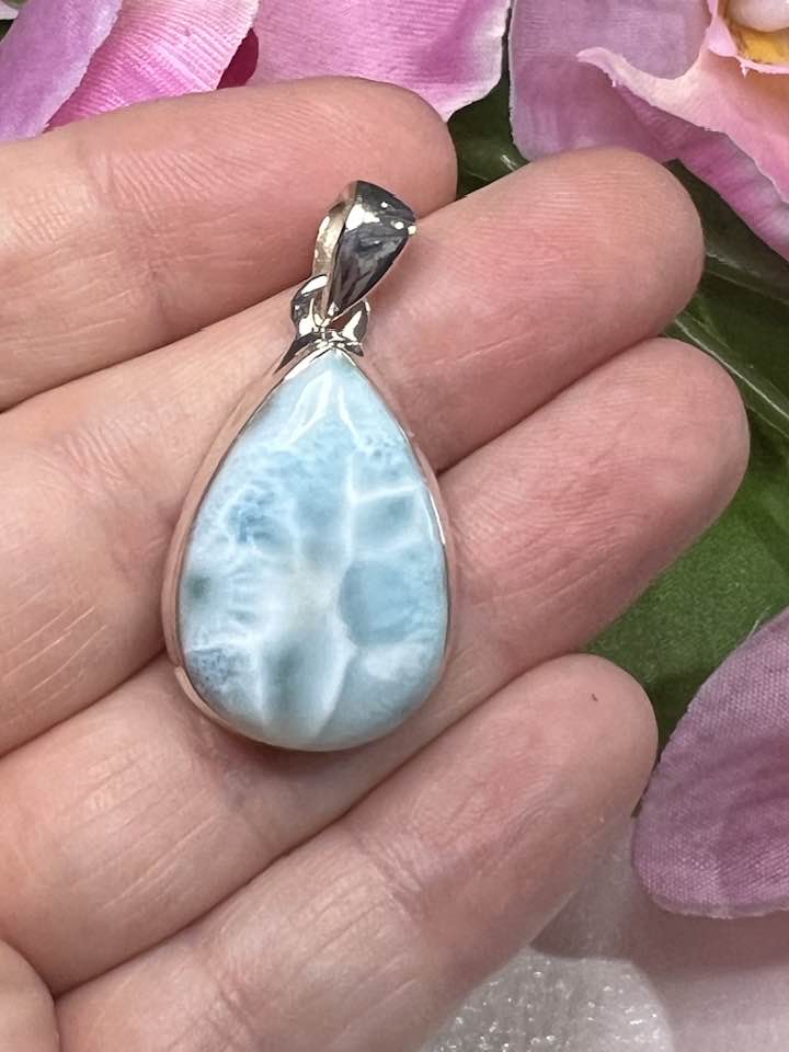 Larimar Sterling Silver Pendant Collection for Connection and Alignment