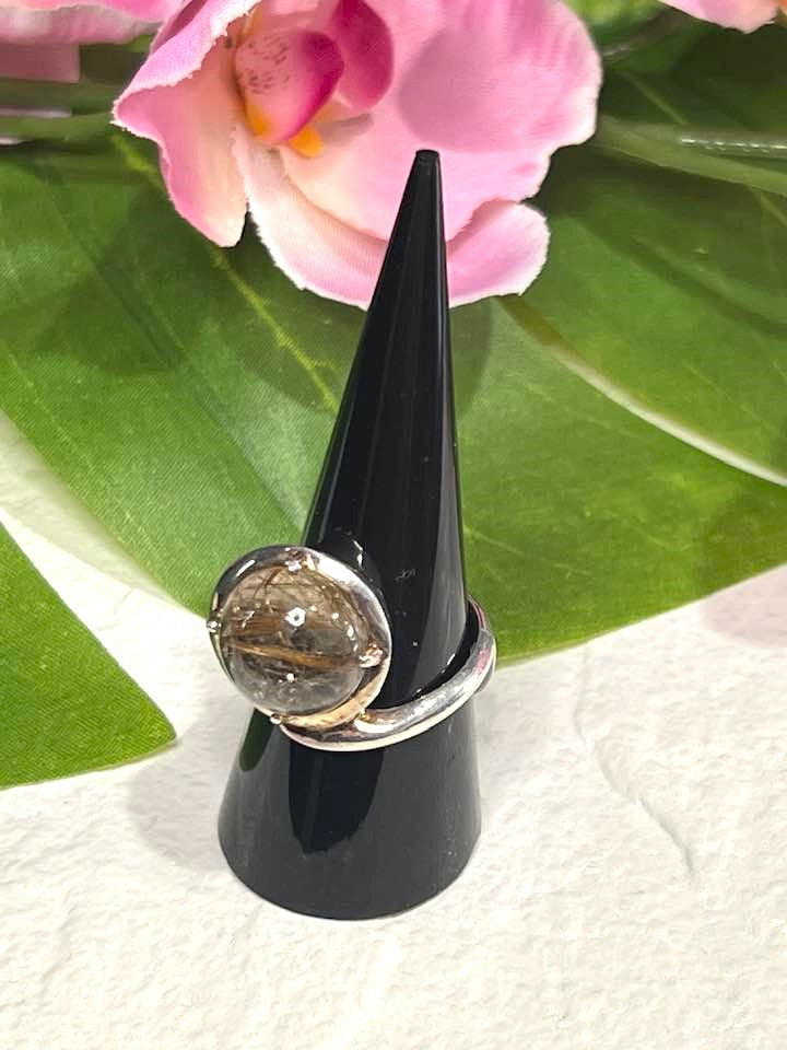 Artisan Turkish Silver .925 with Edenite Amphibole in Quartz