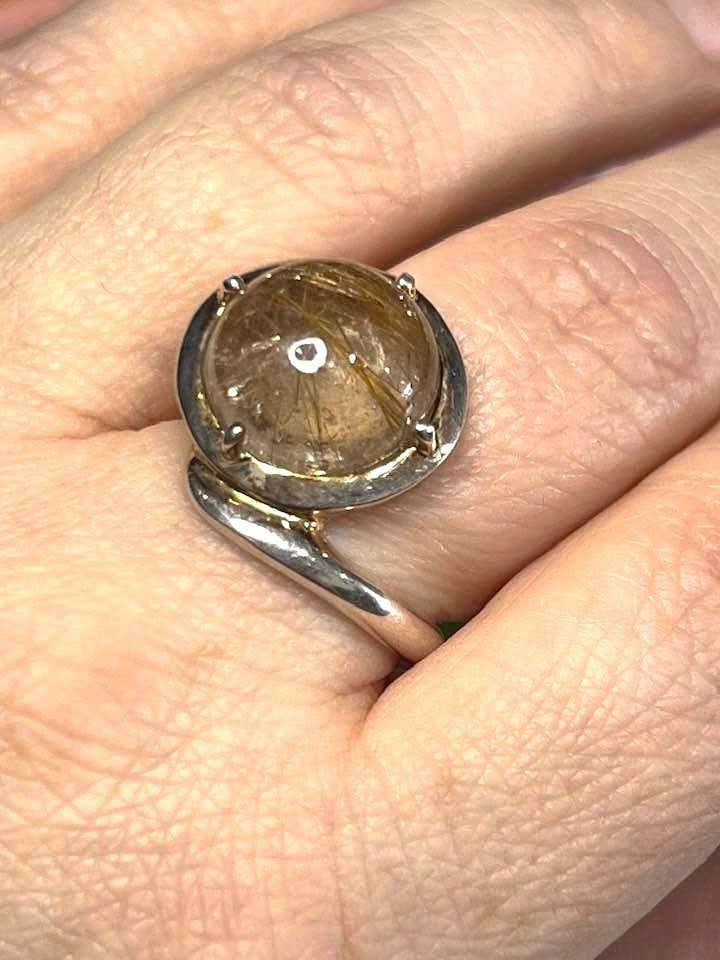 Artisan Turkish Silver .925 with Edenite Amphibole in Quartz
