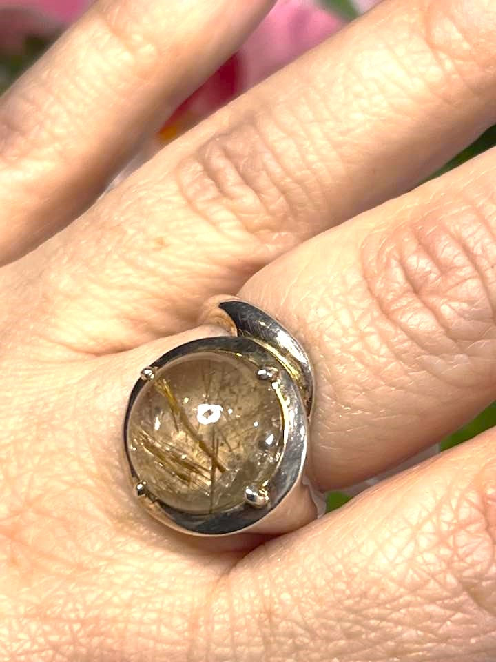 Artisan Turkish Silver .925 with Edenite Amphibole in Quartz