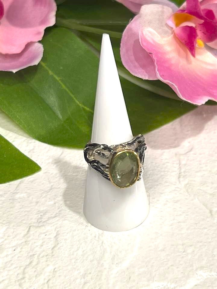 Artisan Turkish Silver .925 Ring with Yellow Citrine