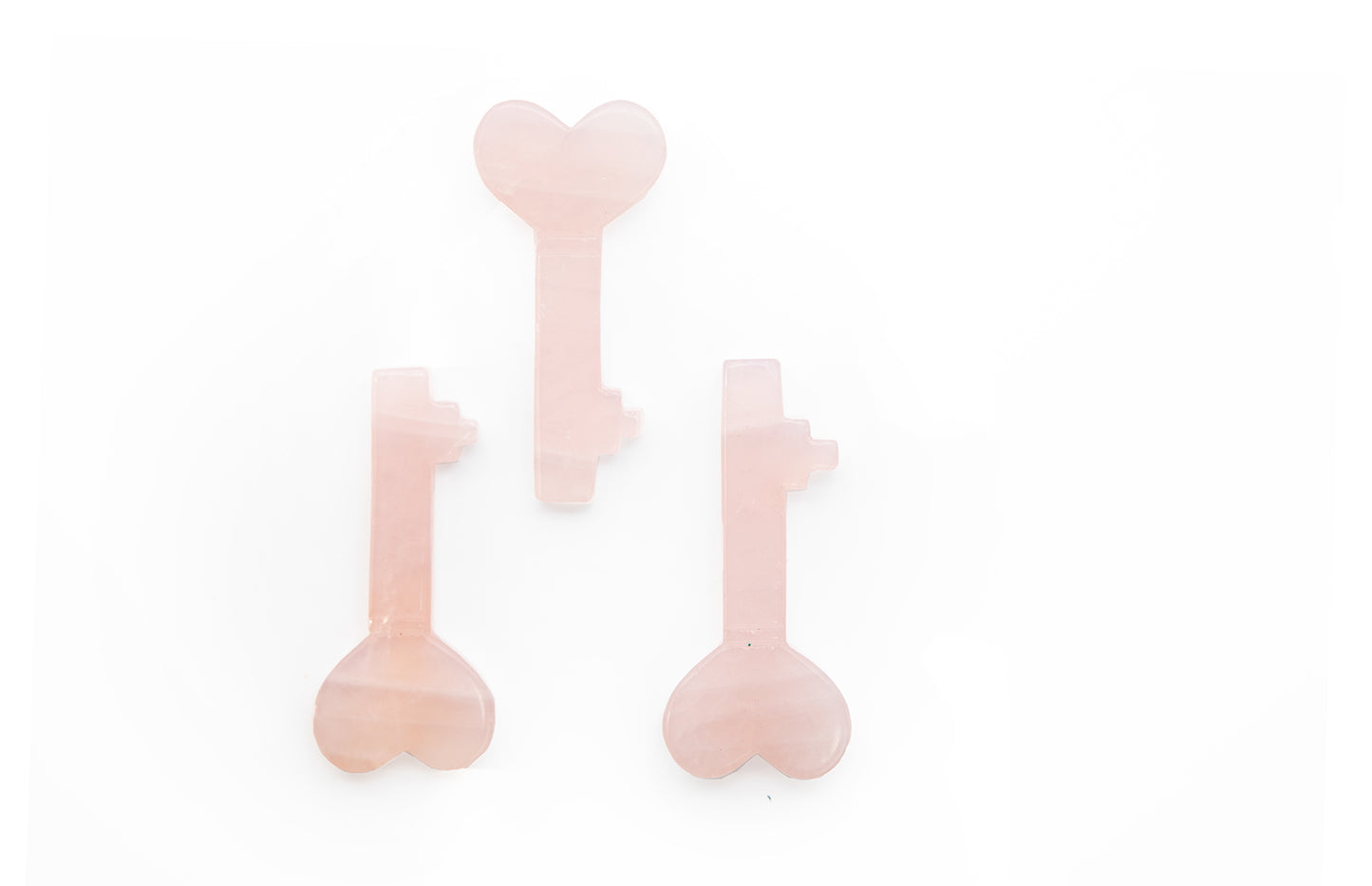 Natural Stone Key in Amethyst, Rose Quartz or Fluorite