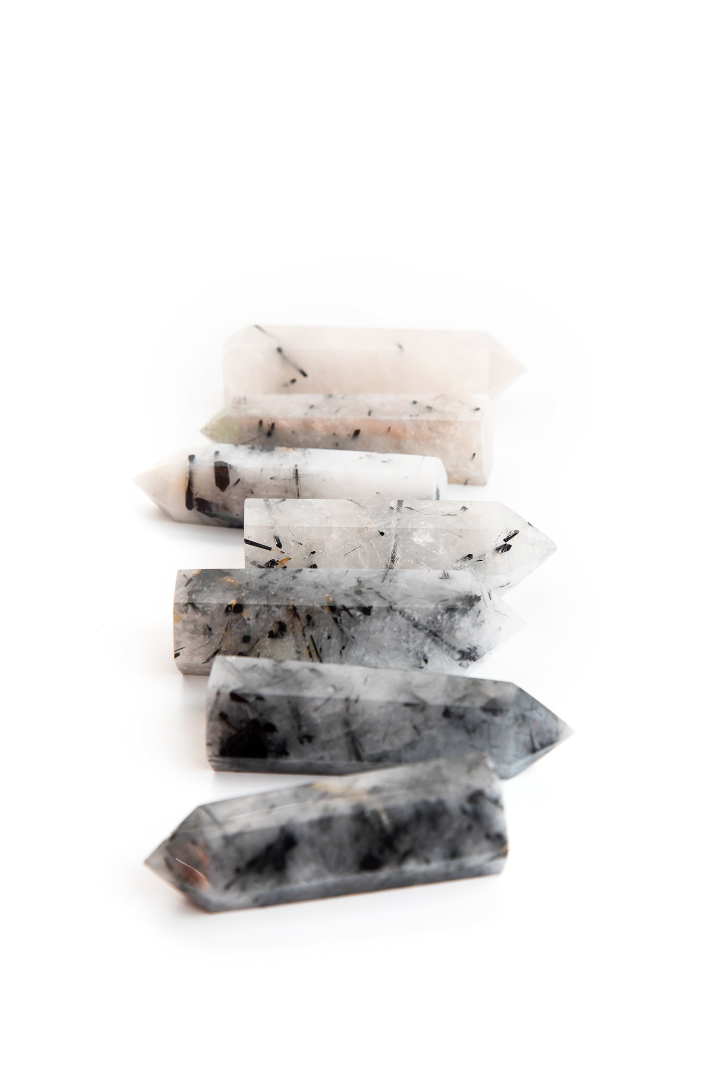 Tourmalinated Quartz Point