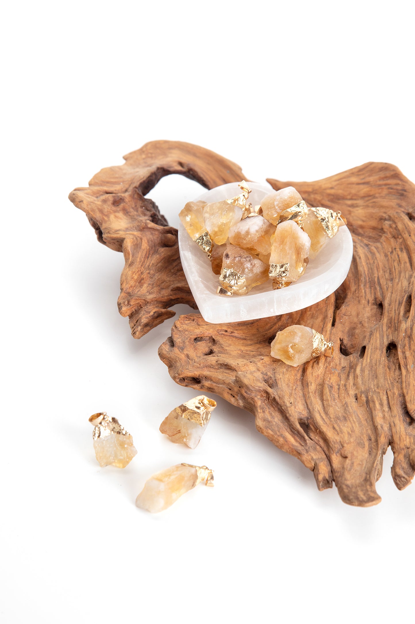 Raw Pendant in Citrine, Rose Quartz, Aventurine, Amethyst, Clear Quartz or Black Tourmaline