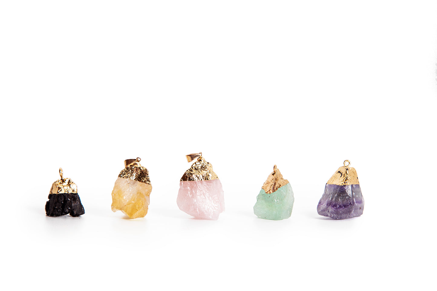 Raw Pendant in Citrine, Rose Quartz, Aventurine, Amethyst, Clear Quartz or Black Tourmaline
