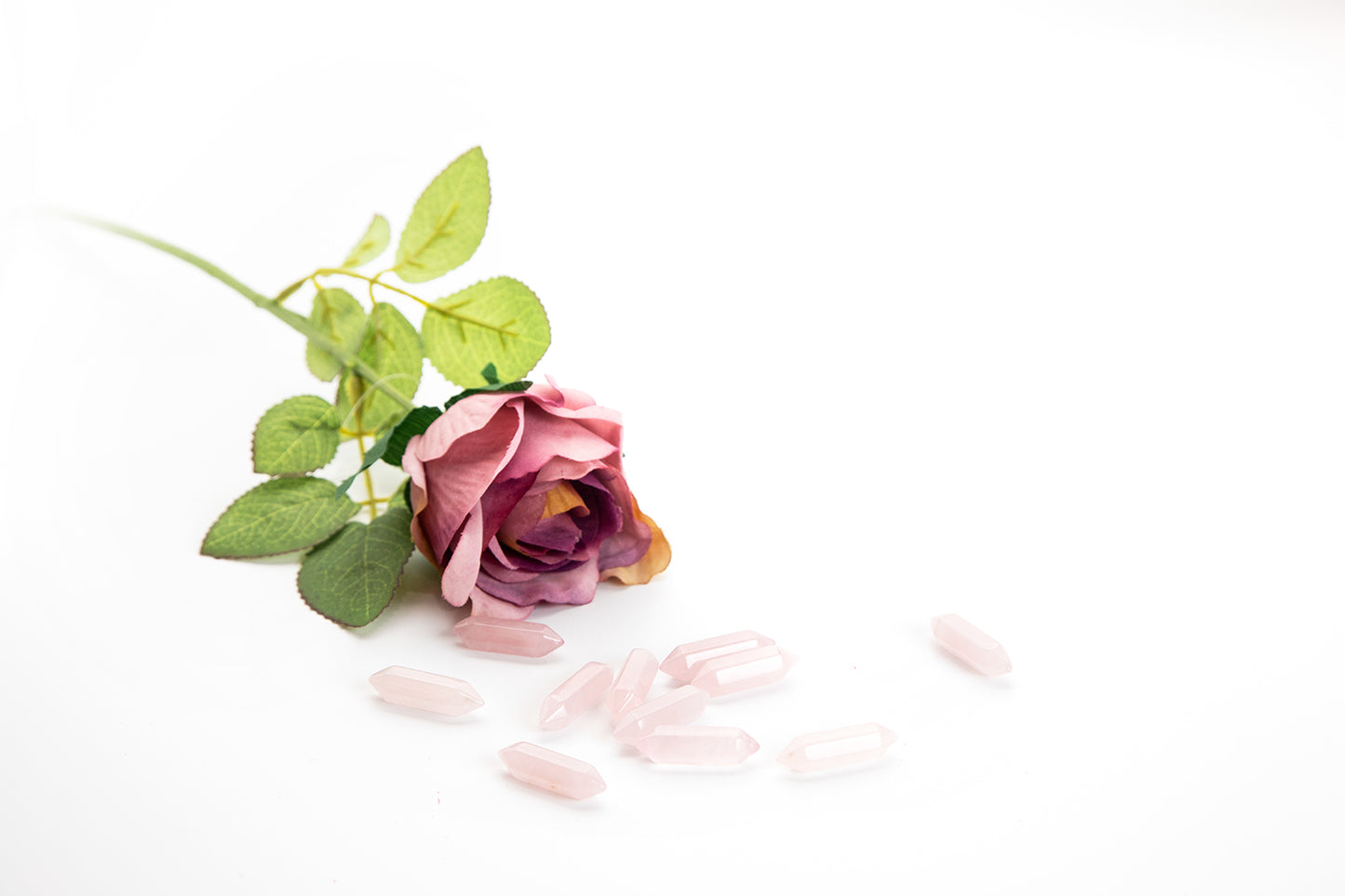 Natural Rose Quartz 1.25" Double Terminated Point
