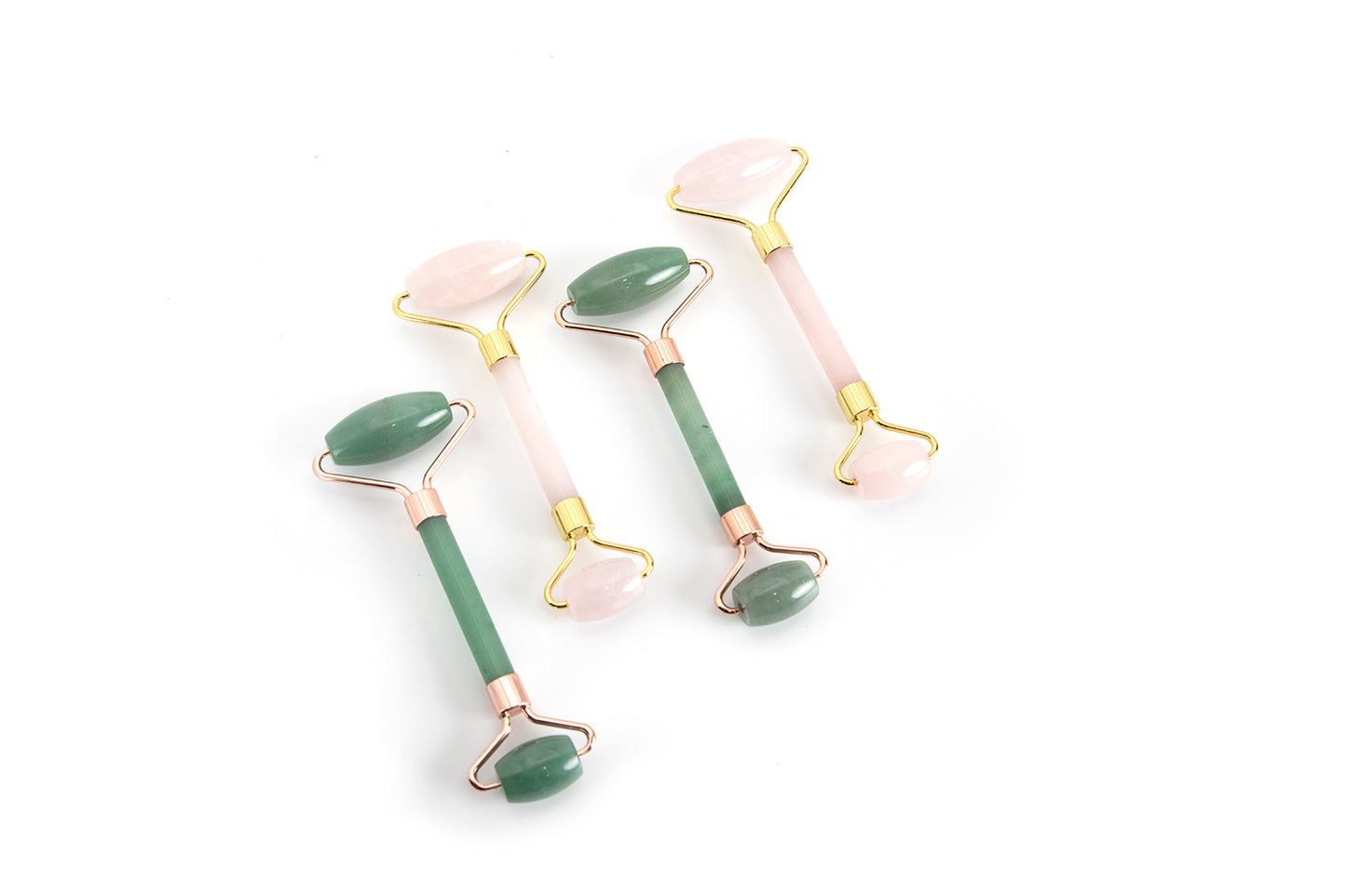Rose Quartz or Aventurine Face Roller 5.5"