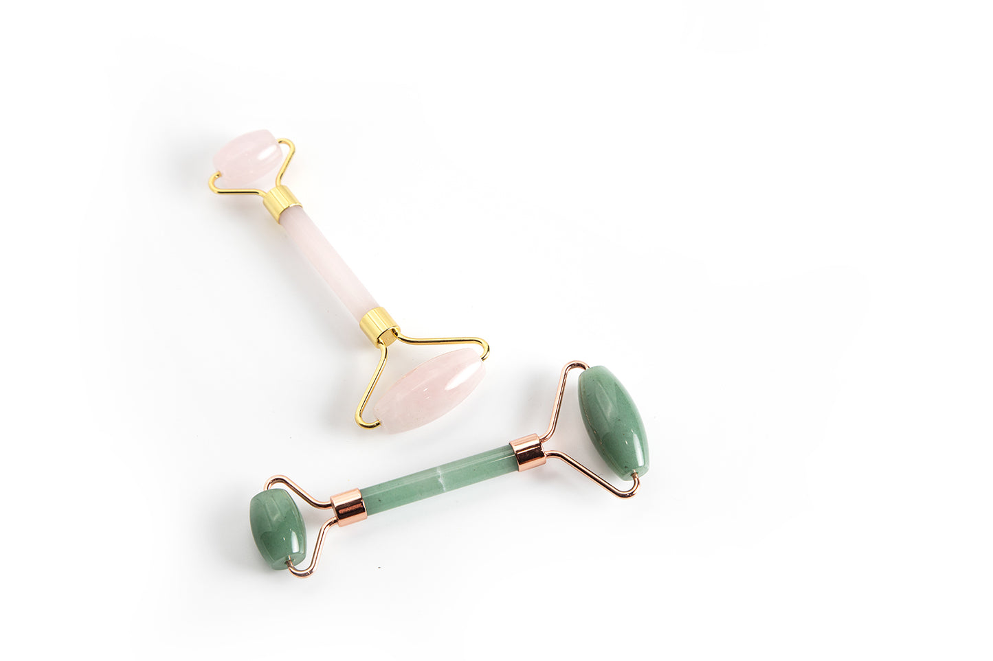 Rose Quartz or Aventurine Face Roller 5.5"