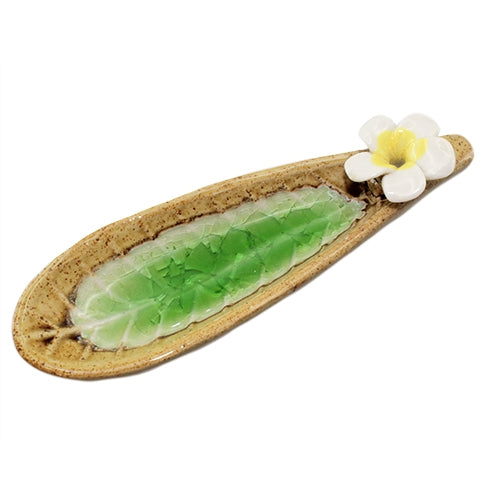 Floating Plumeria Ceramic Incense Holder