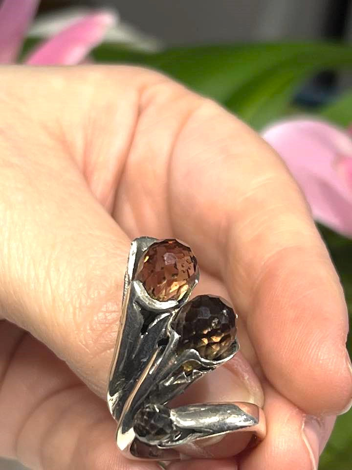 Artisan Turkish .925 Silver Ring with Zultanite Size 8