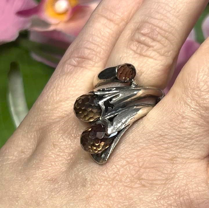 Artisan Turkish .925 Silver Ring with Zultanite Size 8