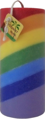 Rainbow Pillar Candle