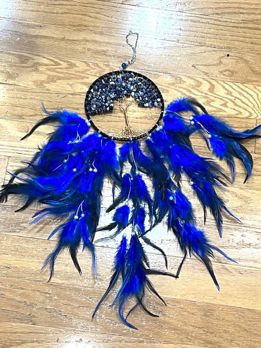 Tree of Life Blue Dreamcatcher with Sodalite
