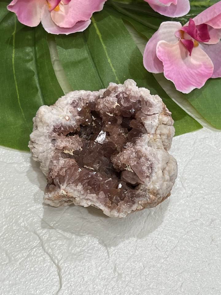 Pink Amethyst Geode for Gentle Spiritual Growth and Self Nurture