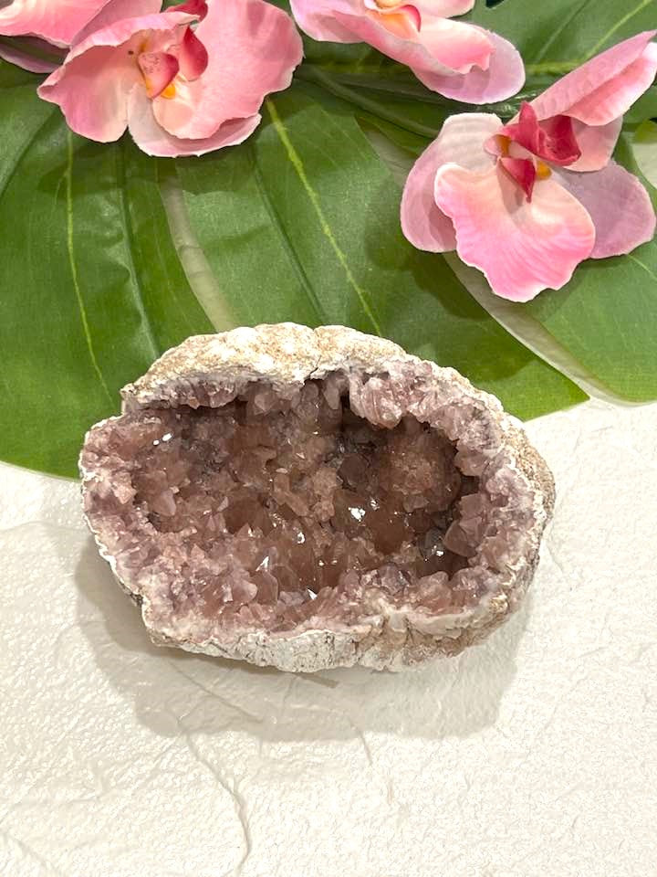 Pink Amethyst Geode for Gentle Spiritual Growth and Self Nurture
