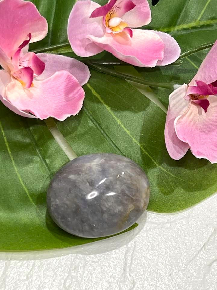 Blue Rose Quartz Palm Stone or Tower for Universal Love