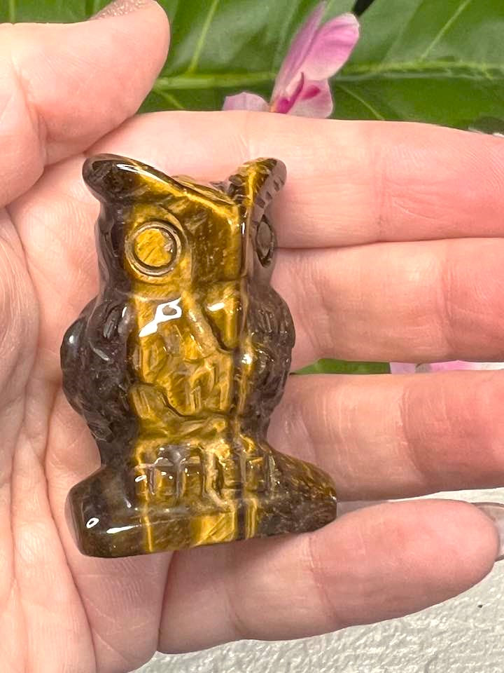 Natural Stone Owl in a variety of stones