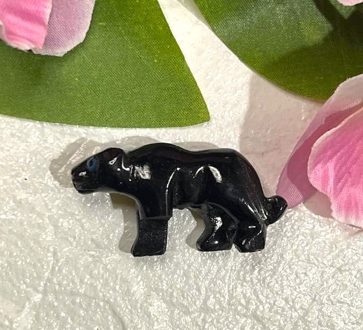 Black Onyx Panther Carving