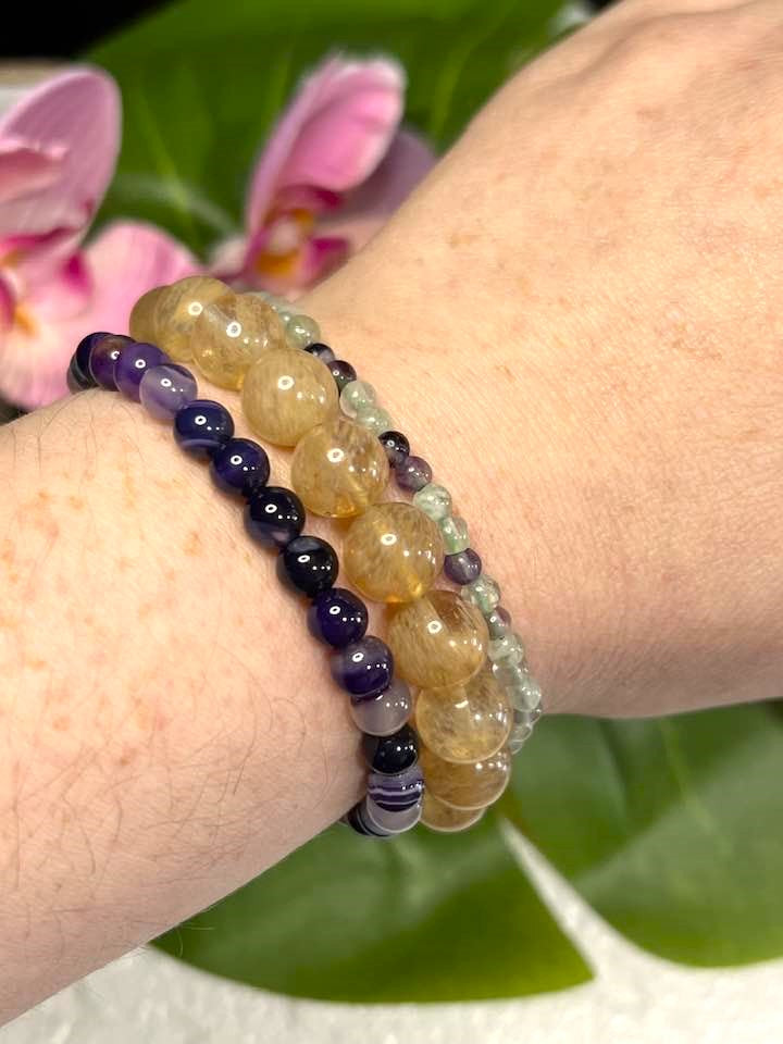 Intuitively Chosen Natural Stone Beaded Bracelet Stacking Bundle