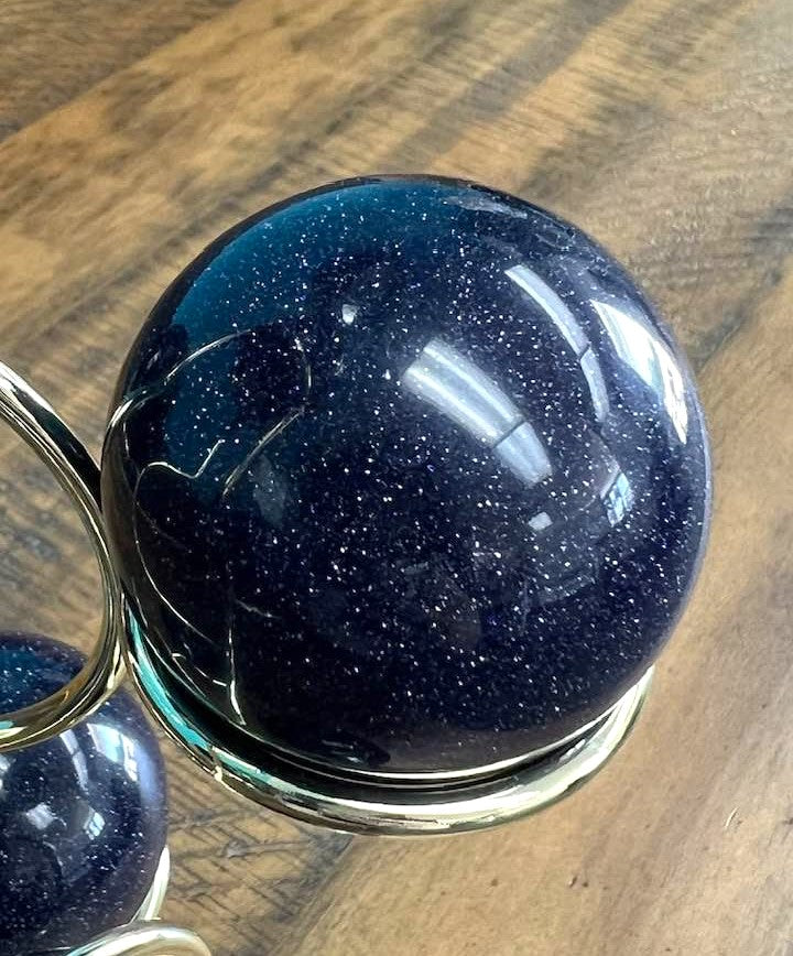 Blue Goldstone Sphere 2"