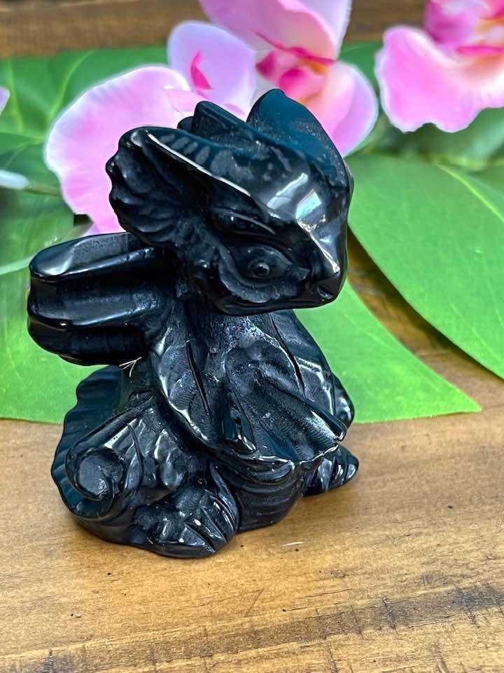 Black Obsidian Dragon 3"