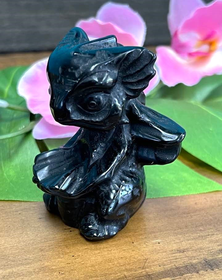 Black Obsidian Dragon 3"