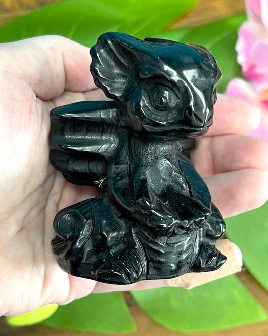 Black Obsidian Dragon 3"