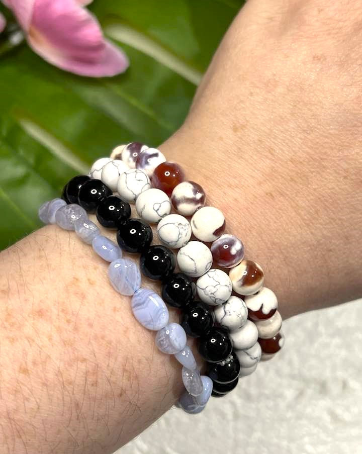 Intuitively Chosen Natural Stone Beaded Bracelet Stacking Bundle